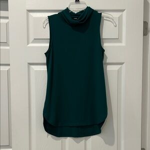 Sleeveless Cowl Neck Top in Dark Green